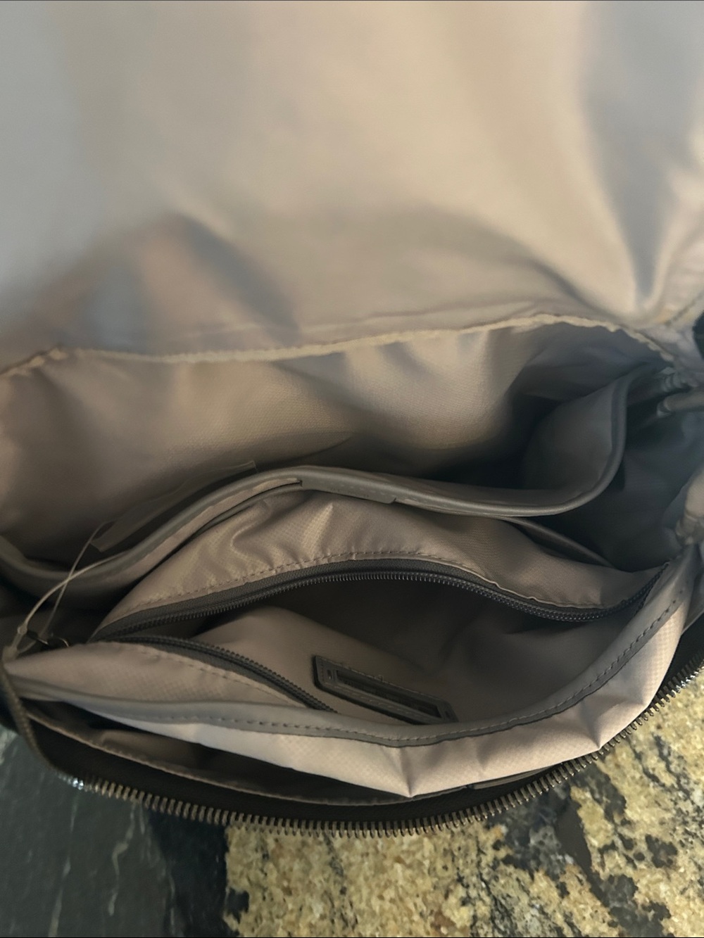 Tumi Blue and White Tie-Dye Convertible Backpack - Picture 11 of 12